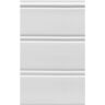 HOUSE OF FARA W96WP 12 sq. ft. White Vinyl Reversible Interior/Exterior Paneling (3-Piece Per Pack)