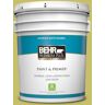 BEHR PREMIUM PLUS 5 gal. #P350-5 Go Go Lime Satin Enamel Low Odor Interior Paint & Primer