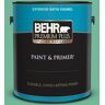 BEHR PREMIUM PLUS 1 gal. #MQ6-41 Farmers Market Satin Enamel Exterior Paint & Primer