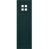 Ekena Millwork 12 in. x 31 in. True Fit San Antonio Mission Style Fixed Mount Flat Panel PVC Shutters Pair in Thermal Green