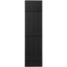 Ply Gem 15 in. x 63 in. Polypropylene 4-Board Closed Board and Batten Shutters Pair in Black