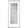 Masonite 32 in. x 80 in. Ultra White 15 Lite Right-Hand Clear Glass Painted Steel Prehung Front Door Brickmold/Vinyl Frame