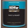 BEHR PREMIUM PLUS 1 qt. #760B-7 Revival Mahogany Satin Enamel Exterior Paint & Primer