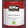 BEHR PREMIUM PLUS 1 gal. #110D-7 Vin Rouge Flat Low Odor Interior Paint & Primer