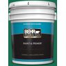 BEHR PREMIUM PLUS 5 gal. #S-H-470 Precious Emerald Satin Enamel Exterior Paint & Primer