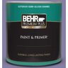 BEHR PREMIUM PLUS 1 qt. #640D-6 Chinese Violet Semi-Gloss Enamel Exterior Paint & Primer