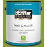 BEHR PREMIUM PLUS 1 gal. #T14-18 New Shoot Satin Enamel Low Odor Interior Paint & Primer