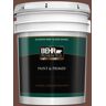 BEHR PREMIUM PLUS 5 gal. #BNC-32 Maximum Mocha Semi-Gloss Enamel Exterior Paint & Primer