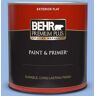 BEHR PREMIUM PLUS 1 qt. #P530-3 Honest Flat Exterior Paint & Primer