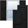 Ekena Millwork 14-1/2 in. x 62 in. Lifetime Vinyl Custom 2 Equal Raised Panel Shutters Pair Black