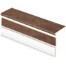 Cap A Tread Calusa/Frogtown Valley Walnut 47 in. L x 12.15 in. W x 1.69 in. T Vinyl Stair Tread and Reversible Riser Kit Adhesive