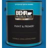 BEHR PREMIUM PLUS 1 gal. #MQ4-58 Mondrian Blue Satin Enamel Exterior Paint & Primer