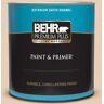 BEHR PREMIUM PLUS 1 qt. #PPU3-06 Venetian Mask Satin Enamel Exterior Paint & Primer