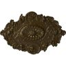 Ekena Millwork 30-1/2" W x 20" H x 1-1/2" Strasbourg Urethane Ceiling Medallion, Brass
