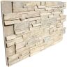 TRITAN BP Stack Stone 48 in. x 24.25 in. Polyurethane Interlocking Siding Panel Finished in Frosted Blush