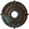 Ekena Millwork 18" x 4" ID x 5/8" Attica Urethane Ceiling Medallion (Fits Canopies upto 5"), Bronze Blue Patina