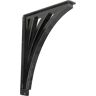 Ekena Millwork 2 in. x 15 in. x 12 in. Wrought Iron Triple Center Brace Nevio Bracket