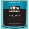 BEHR PREMIUM PLUS 1 qt. #P450-4 Hidden Sea Glass Satin Enamel Exterior Paint & Primer