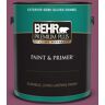 BEHR PREMIUM PLUS 1 gal. #M120-7 Raspberry Crush Semi-Gloss Enamel Exterior Paint & Primer