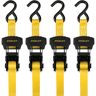 Stanley 1.25 in. x 16 ft. / 3000 lbs. Break Strength Ratchet Straps (4-Pack)