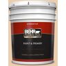 BEHR PREMIUM PLUS 5 gal. #BXC-64 Shortbread Cookie Flat Exterior Paint & Primer