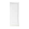 eightdoors 28 in. x 80 in. x 1-3/8 in. Shaker White Primed 1-Panel Solid Core Wood Interior Slab Door