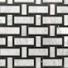 Ivy Hill Tile Mingle Gray and Lagos Interlocking 12 7/8 in. x 12 3/4 in. Marble Mosaic Tile (1.14 sq. ft.)