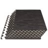 PROSOURCEFIT Wood Grain Puzzle Mat Carbon Black 24 in. x 24 in. x 0.5 in. EVA Foam Interlocking Floor Tiles (24 sq. ft.) (6-Pack)