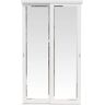 Impact Plus 60 in. x 80 in. Mir-Mel Mirror Solid Core White MDF Interior Closet Sliding Door with White Trim