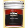 BEHR PREMIUM PLUS 5 gal. #390B-5 Bee Pollen Flat Exterior Paint & Primer