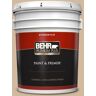 BEHR PREMIUM PLUS 5 gal. #S280-3 Practical Tan Flat Exterior Paint & Primer