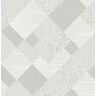 CASA MIA Geometric Icons Soft Grey Paper Non-Pasted Strippable Wallpaper Roll (Cover 56.05 sq. ft.)