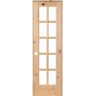 Krosswood Doors 24 in. x 80 in. French Knotty Alder 10-Lite Tempered Glass Solid Right-Hand Wood Single Prehung Interior Door