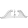 Ekena Millwork 2-3/4 in. x 60 in. x 15 in. Rams Head Architectural Grade PVC Pediment Moulding