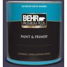 BEHR PREMIUM PLUS 1 qt. #MQ5-39 Artistic License Satin Enamel Exterior Paint & Primer