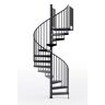 Mylen STAIRS Condor Black Interior 60in Diameter, Fits Height 93.5in - 104.5in, 2 42in Tall Platform Rails Spiral Staircase Kit