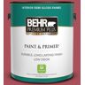 BEHR PREMIUM PLUS 1 gal. #T13-18 Ski Patrol Semi-Gloss Enamel Low Odor Interior Paint & Primer