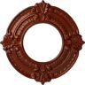 Ekena Millwork 9 in. x 4-1/8 in. ID x 5/8 in. Benson Urethane Ceiling Medallion (Fits Canopies upto 4-1/8 in.), Firebrick