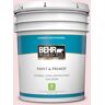 BEHR PREMIUM PLUS 5 gal. #P150-1 Blowing Kisses Satin Enamel Low Odor Interior Paint & Primer