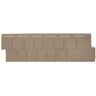 NovikShake 14.5 in. x 48.75 in. RS RoughSawn Shake Polymer Siding in Khaki (12 Panels Per Box, 48.8 sq. ft.)