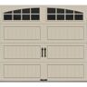 Clopay Gallery Steel Long Panel 9 ft x 7 ft Insulated 6.5 R-Value  Desert Tan Garage Door with Arch Windows