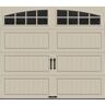 Clopay Gallery Steel Short Panel 9 ft x 7 ft Insulated 6.5 R-Value  Desert Tan Garage Door with Arch Windows