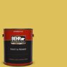 BEHR PREMIUM PLUS 1 gal. #P320-6A Flustered Mustard Flat Exterior Paint & Primer