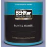 BEHR PREMIUM PLUS 1 qt. #BIC-20 Lively Lilac Satin Enamel Exterior Paint & Primer