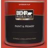 BEHR PREMIUM PLUS 1 qt. #180B-7 Chili Pepper Flat Exterior Paint & Primer