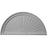 Ekena Millwork 36 in. x 2 in. x 18 in. Half Round Sunburst Pediment