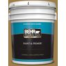 BEHR PREMIUM PLUS 5 gal. #S310-6 Gold Ink Satin Enamel Exterior Paint & Primer