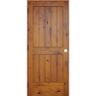 Pacific Entries 24 in. x 80 in. Rustic Prefinished 2-Panel V-Groove Solid Core Knotty Alder Wood Reversible Single Prehung Interior Door
