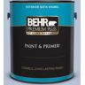 BEHR PREMIUM PLUS 1 gal. #610C-3 Virginia Blue Satin Enamel Exterior Paint & Primer