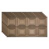 Fasade Portrait 2 ft. x 4 ft. Glue Up Vinyl Ceiling Tile in Argent Bronze (40 sq. ft.)